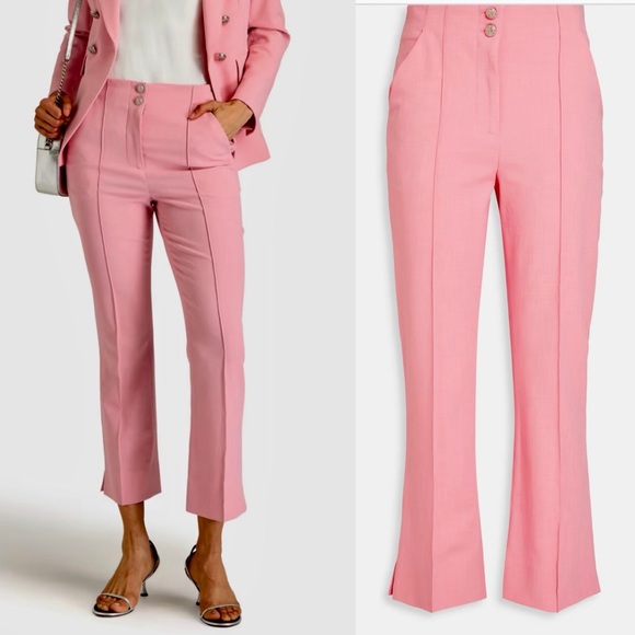 Veronica Beard Pants - VERONICA BEARD
Kean tweed kick-flare pants peony pink size 8 NWT